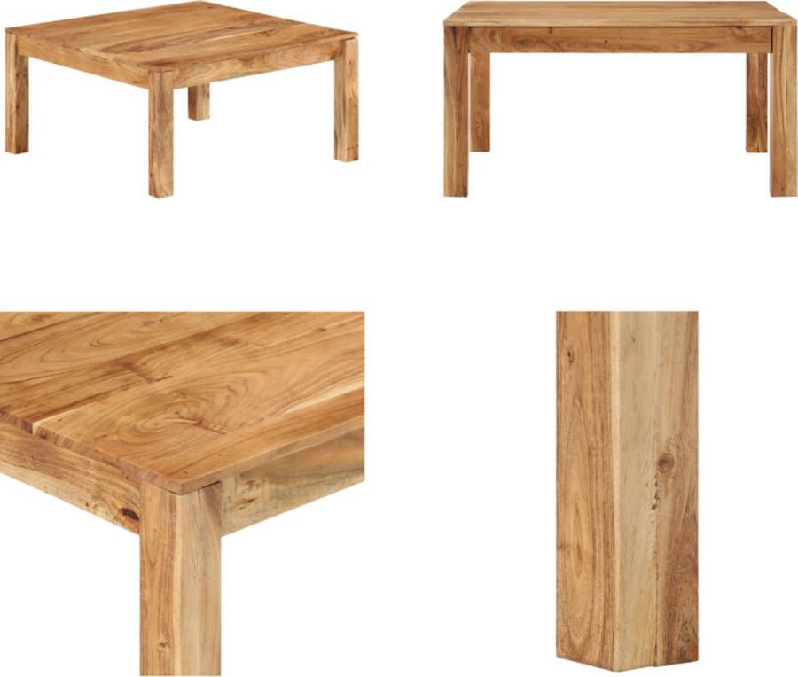VidaXL Salontafel 80x80x40 cm massief acaciahout Salontafel Salontafels Tafel Bijzettafel