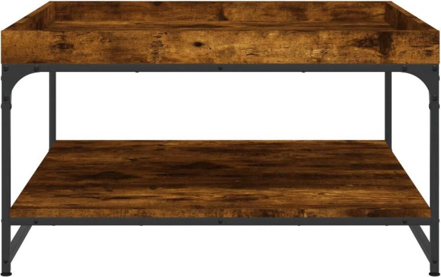VidaXL -Salontafel-80x80x45-cm-bewerkt-hout-en-ijzer-gerookt-eikenkleur