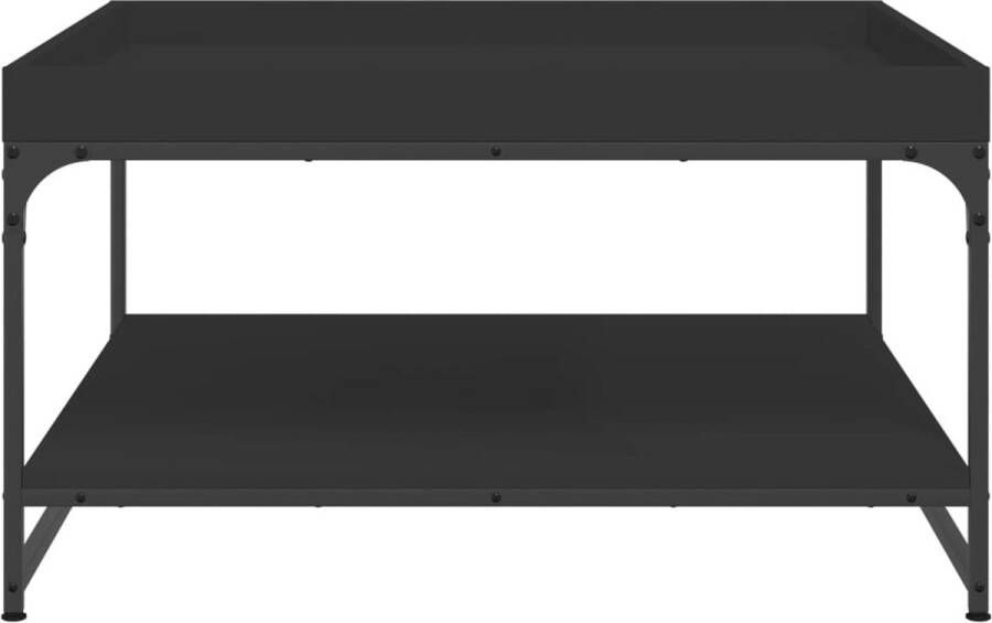 VidaXL -Salontafel-80x80x45-cm-bewerkt-hout-en-ijzer-zwart - Foto 5