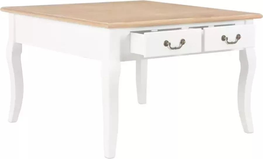 VidaXL Salontafel 80x80x50 cm hout wit