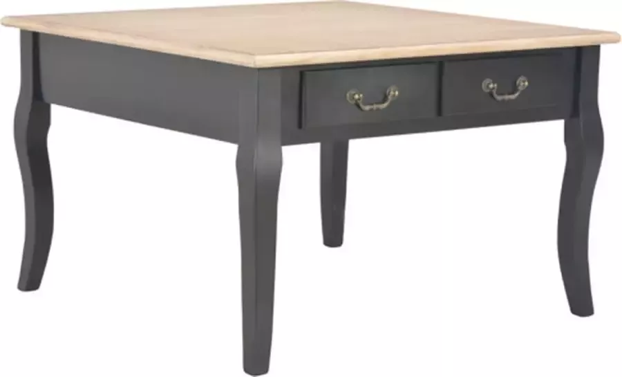 VidaXL Salontafel Bruin en zwart 80 x 80 x 50 cm - Foto 2