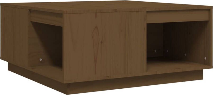 VidaXL -Salontafel-80x81x36 5-cm-massief-grenenhout-honingbruin - Foto 2