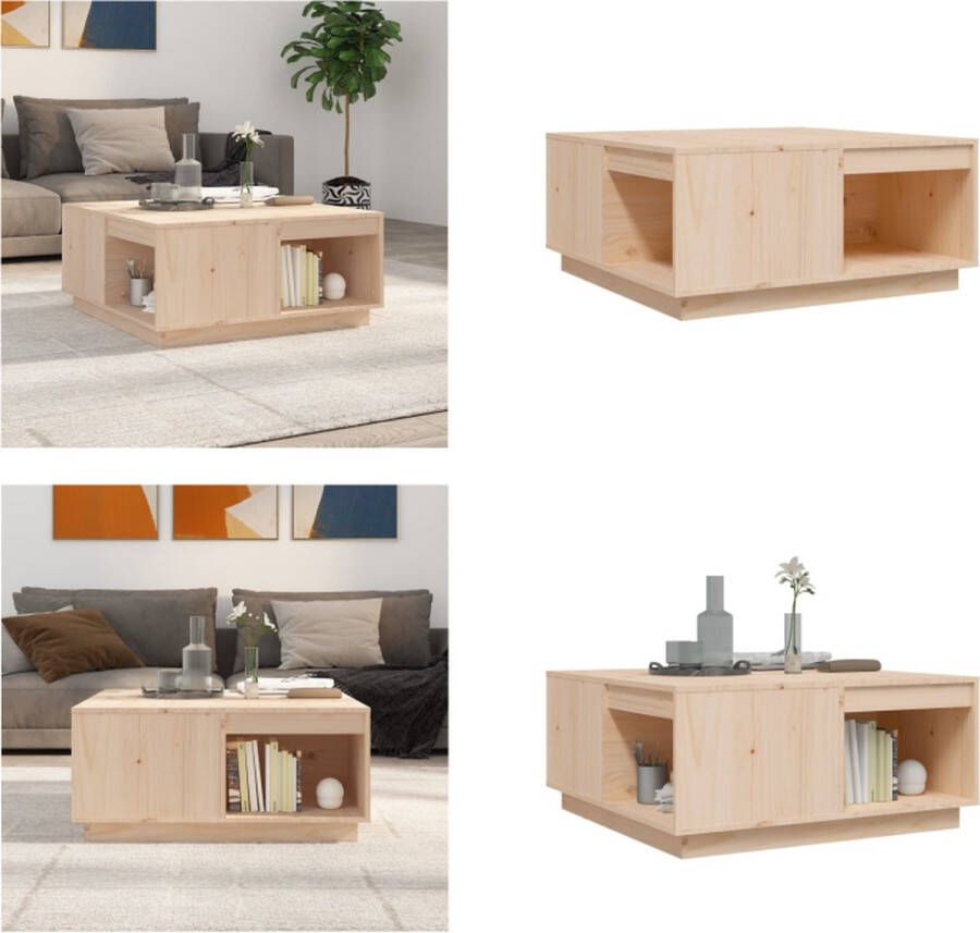 VidaXL -Salontafel-80x81x36 5-cm-massief-grenenhout - Foto 2