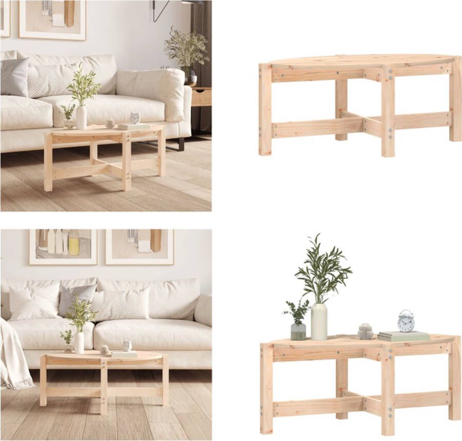 VidaXL Salontafel 87x48x35 cm massief grenenhout Salontafel Salontafels Tafel Bijzettafel