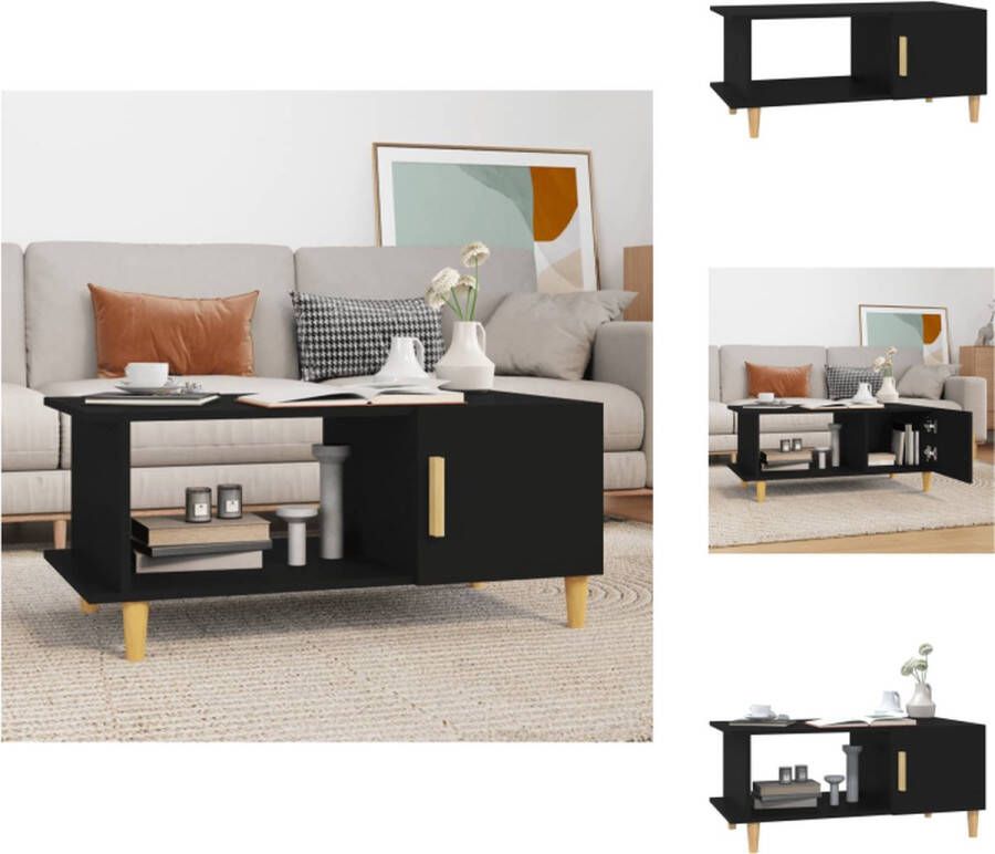 VidaXL Salontafel Salontafels Tafel Bijzettafel Salontafel 90x50x40 cm bewerkt hout zwart