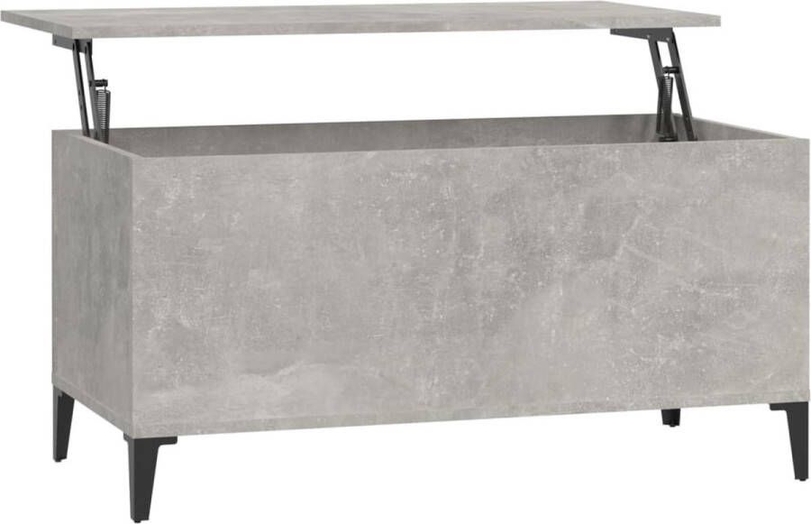 VidaXL -Salontafel-90x44 5x45-cm-bewerkt-hout-betongrijs - Foto 2