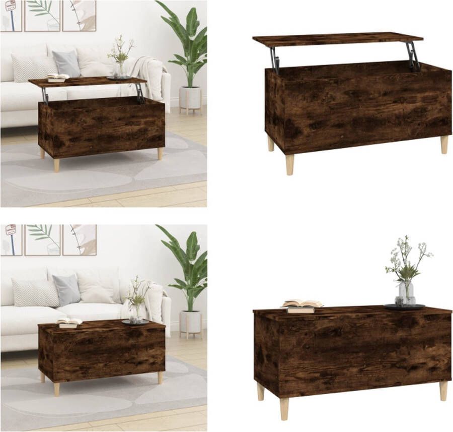 VidaXL -Salontafel-90x44 5x45-cm-bewerkt-hout-gerookt-eikenkleurig