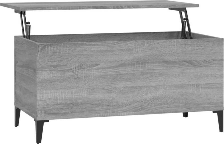 VidaXL -Salontafel-90x44 5x45-cm-bewerkt-hout-grijs-sonoma-eikenkleurig - Foto 2