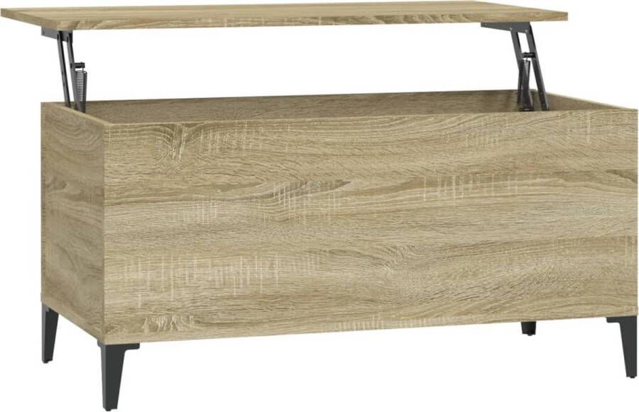 VidaXL -Salontafel-90x44 5x45-cm-bewerkt-hout-sonoma-eikenkleurig - Foto 2