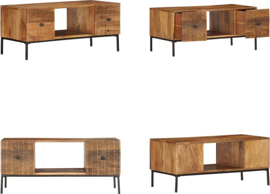VidaXL Salontafel 90x45x40 cm massief mangohout Salontafel Salontafels Houten Salontafel Houten Salontafels
