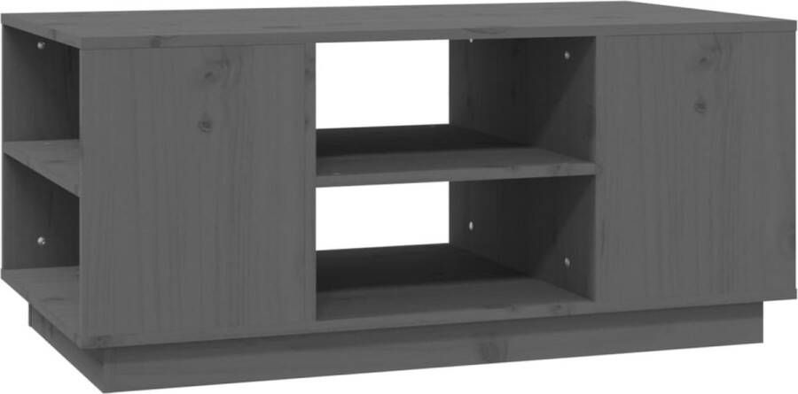 VidaXL Salontafel 90x49x40 5 cm Grenenhout Grijs Salontafel Houten Salontafel Grenenhouten Salontafel Grijze Salontafel Bijzettafel Tv Tafeltje