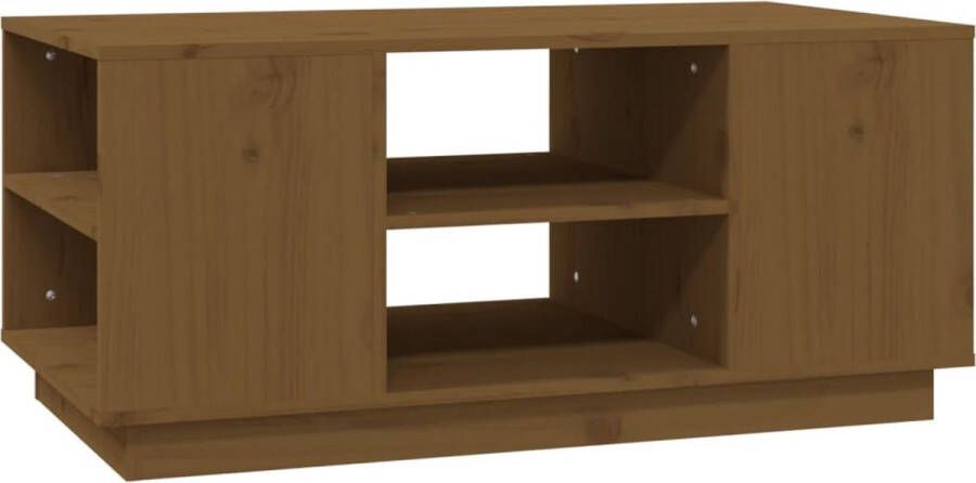 VidaXL -Salontafel-90x49x40 5-cm-massief-grenenhout-honingbruin - Foto 4