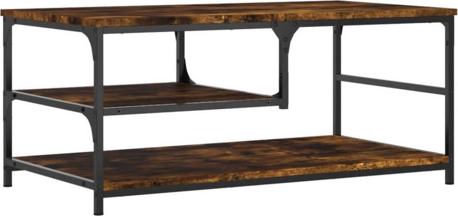 VidaXL -Salontafel-90x49x40-cm-bewerkt-hout-gerookt-eikenkleurig - Foto 3