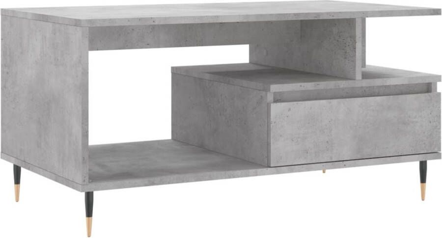 VidaXL -Salontafel-90x49x45-cm-bewerkt-hout-betongrijs - Foto 1