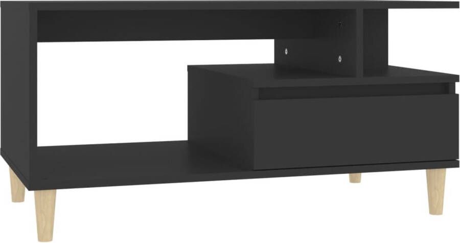 VidaXL -Salontafel-90x49x45-cm-bewerkt-hout-zwart - Foto 2