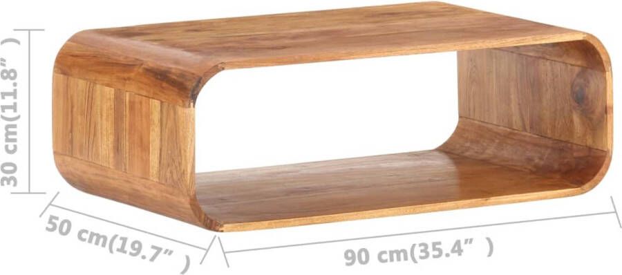 VidaXL -Salontafel-90x50x30-cm-massief-acaciahout - Foto 3