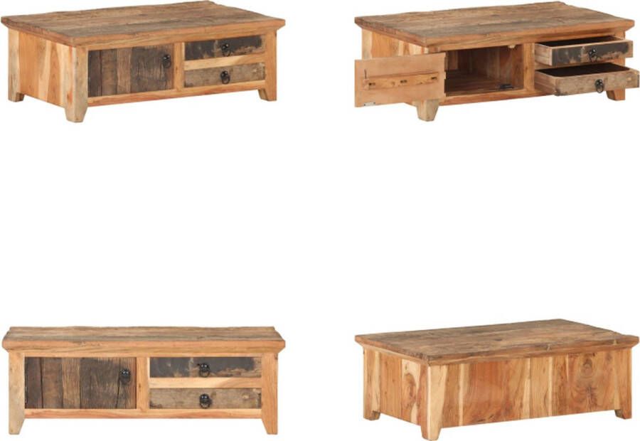VidaXL Salontafel 90x50x31 cm massief gerecycled hout Salontafel Salontafels Koffietafel Koffietafels