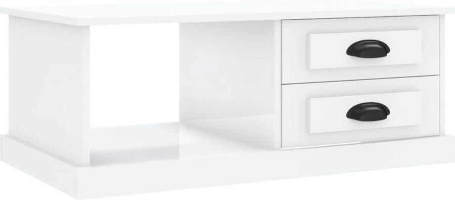 VidaXL Salontafel 90x50x35 cm Hoogglans Wit Salontafel Bijzettafel Houten Salontafel Witte Salontafel Design Salontafel Multifunctionele Salontafel