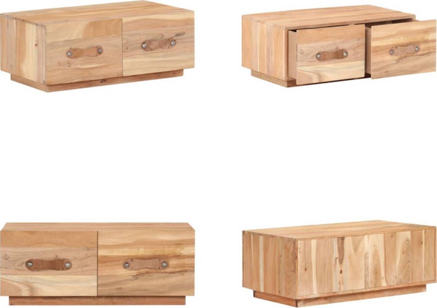VidaXL Salontafel 90x50x35 cm massief gerecycled hout Salontafel Salontafels Houten Salontafel Houten Salontafels