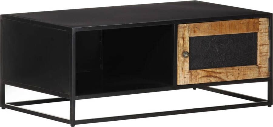 VidaXL Salontafel 90x50x35 cm ruw mangohout