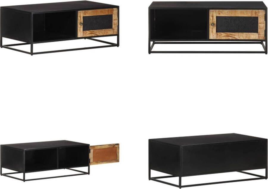 VidaXL Salontafel 90x50x35 cm ruw mangohout Salontafel Salontafels Koffietafel Koffietafels