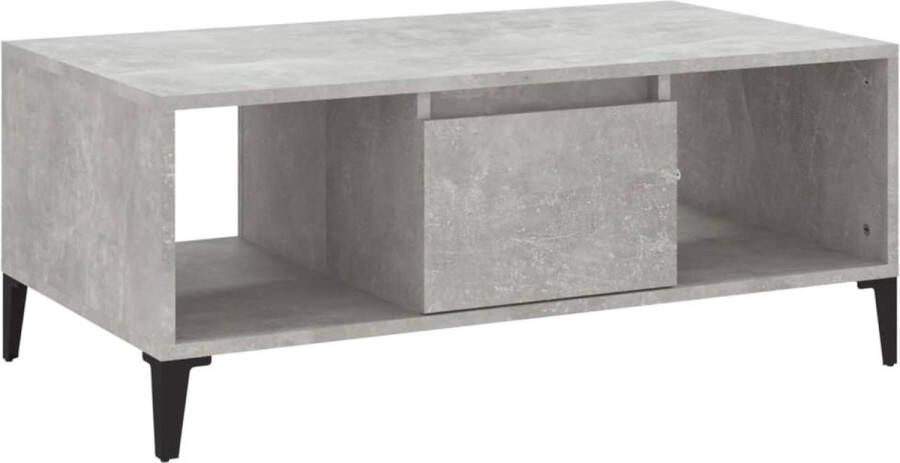VidaXL -Salontafel-90x50x36 5-cm-bewerkt-hout-betongrijs - Foto 2