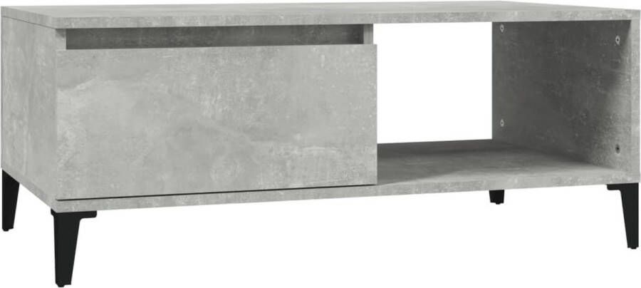 VidaXL Salontafel 90x50x36 5 cm Betongrijs Hout Salontafel Industrieel Beton Grijs Houten Salontafel Bijzettafel Opbergruimte