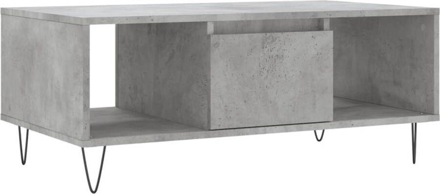 VidaXL -Salontafel-90x50x36 5-cm-bewerkt-hout-betongrijs - Foto 6