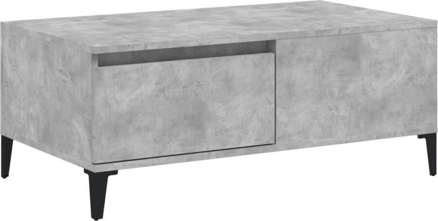 VidaXL Salontafel 90x50x36 5 cm Bewerkt hout Grijs Salontafel Beton Grijs Houten Salontafel Moderne Salontafel Tv Tafeltje Bijzettafel Kast Meubel Living Meubilair Woonkamer Decoratie