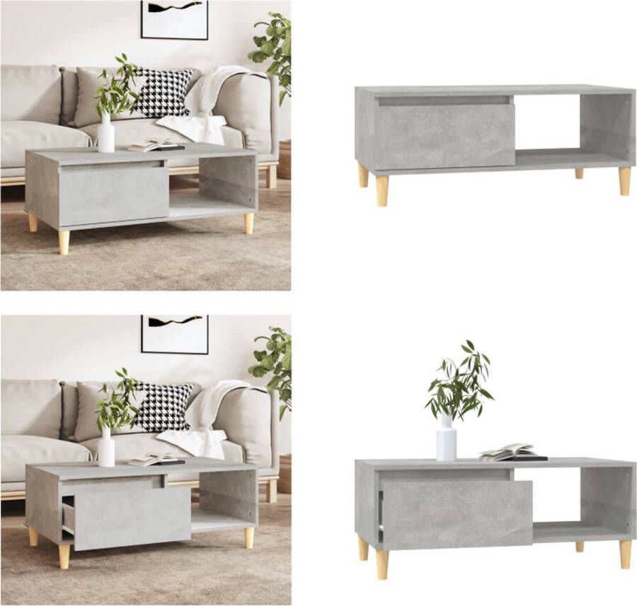VidaXL -Salontafel-90x50x36 5-cm-bewerkt-hout-betongrijs