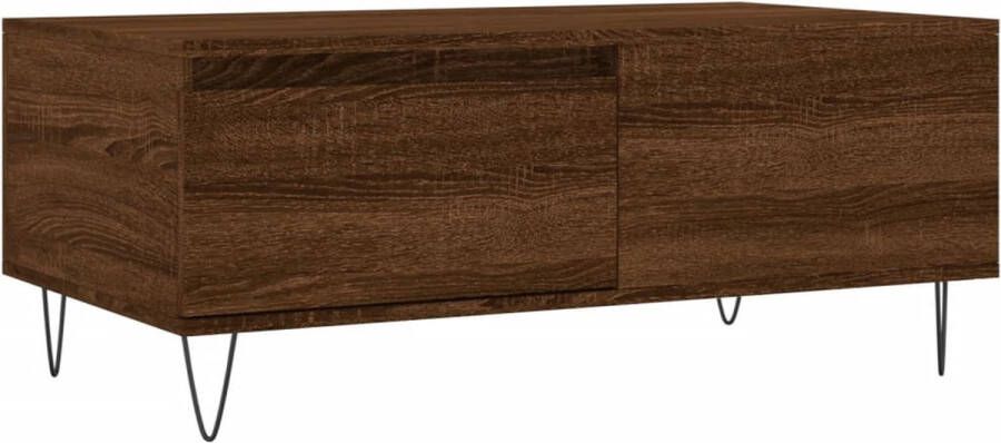 VidaXL -Salontafel-90x50x36 5-cm-bewerkt-hout-bruin-eikenkleur - Foto 7