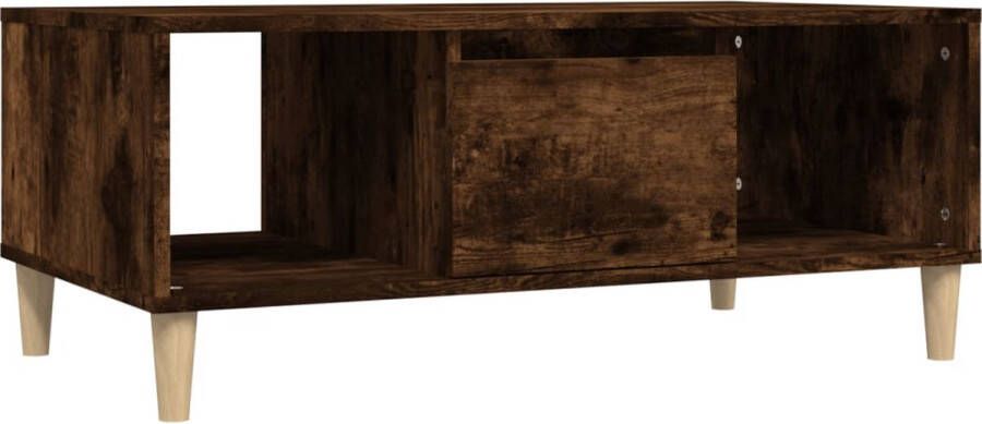 VidaXL -Salontafel-90x50x36 5-cm-bewerkt-hout-gerookt-eikenkleurig - Foto 2