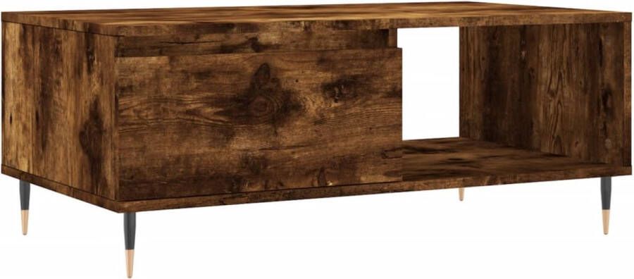 VidaXL -Salontafel-90x50x36 5-cm-bewerkt-hout-gerookt-eikenkleurig - Foto 7