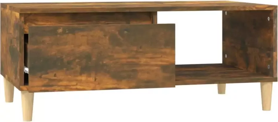 vidaXL Salontafel 90x50x36 5 cm bewerkt hout gerookt eikenkleurig