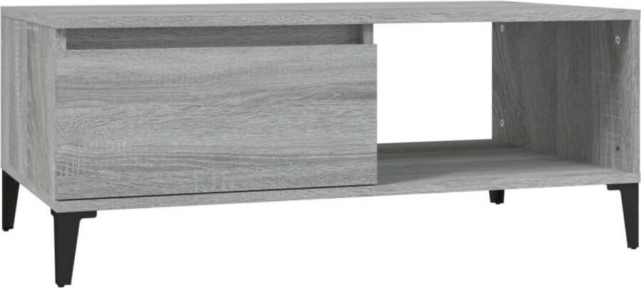 VidaXL -Salontafel-90x50x36 5-cm-bewerkt-hout-grijs-sonoma - Foto 2