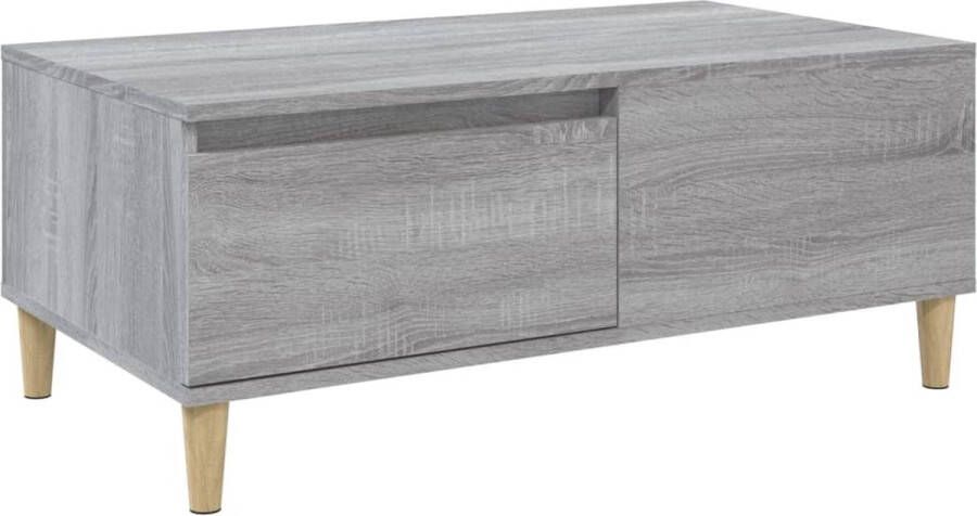 VidaXL Salontafel 90x50x36 5 cm Grijs Sonoma Eiken Industriele Salontafel Met Lade Houten Salontafel Grijze Salontafel Industrieel Design - Foto 4