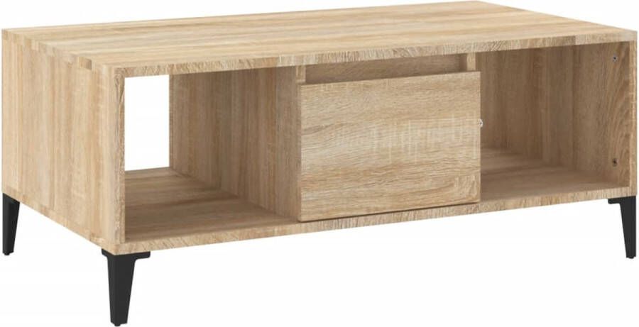 VidaXL -Salontafel-90x50x36 5-cm-bewerkt-hout-sonoma-eikenkleurig - Foto 4