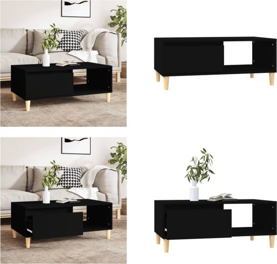 VidaXL -Salontafel-90x50x36 5-cm-bewerkt-hout-zwart