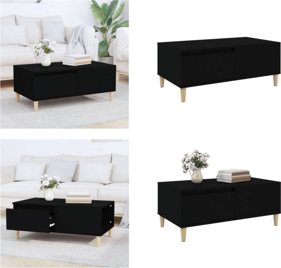 VidaXL -Salontafel-90x50x36 5-cm-bewerkt-hout-zwart - Foto 3