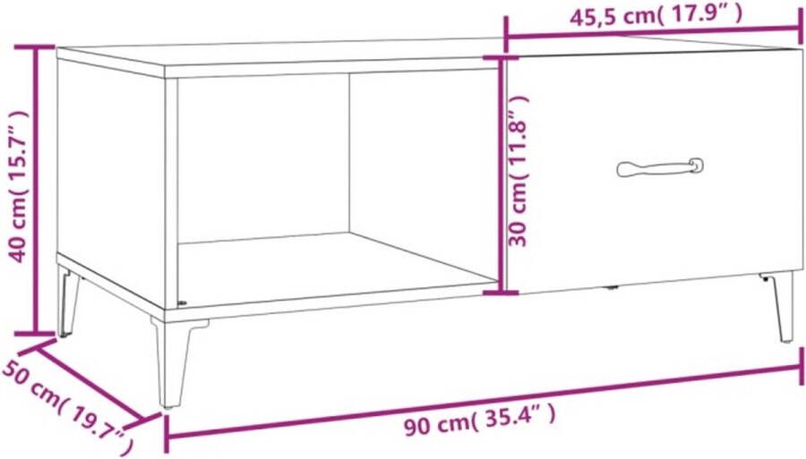 VidaXL -Salontafel-90x50x40-cm-bewerkt-hout-betongrijs - Foto 4