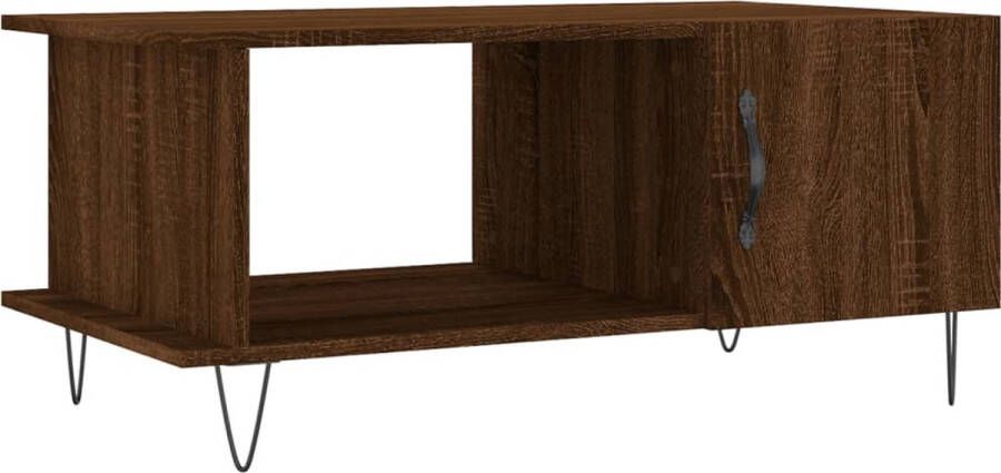 Prolenta Premium INFIORI Salontafel 90x50x40 cm bewerkt hout bruineikenkleurig - Foto 6