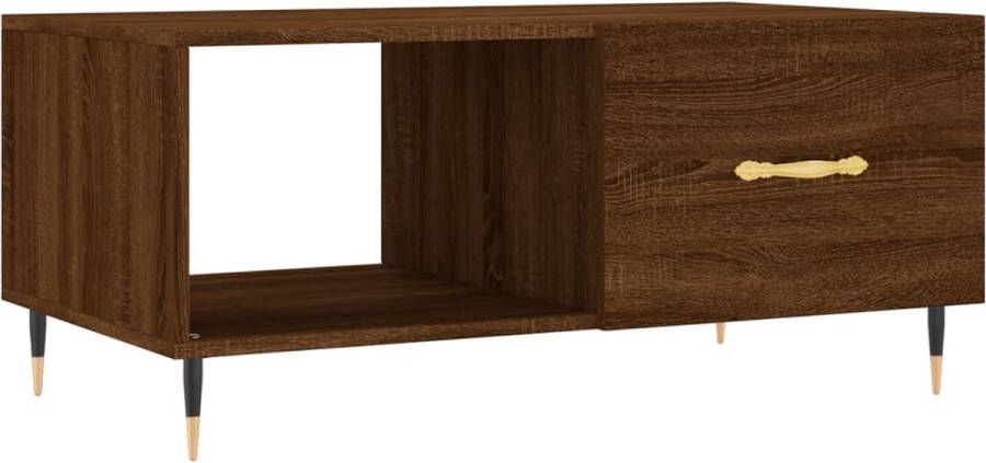 Prolenta Premium INFIORI Salontafel 90x50x40 cm bewerkt hout bruineikenkleurig - Foto 2