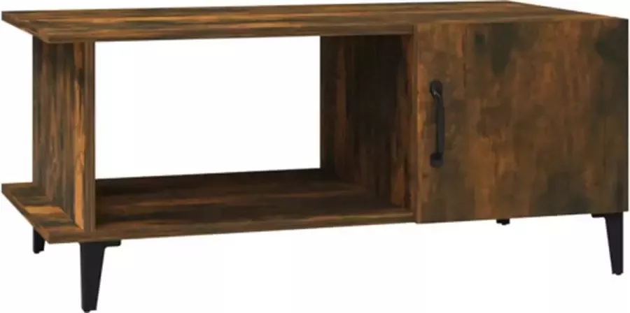 VidaXL -Salontafel-90x50x40-cm-bewerkt-hout-gerookt-eikenkleurig - Foto 3