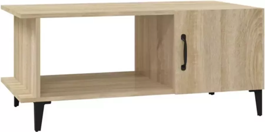 VidaXL -Salontafel-90x50x40-cm-bewerkt-hout-sonoma-eikenkleurig - Foto 3