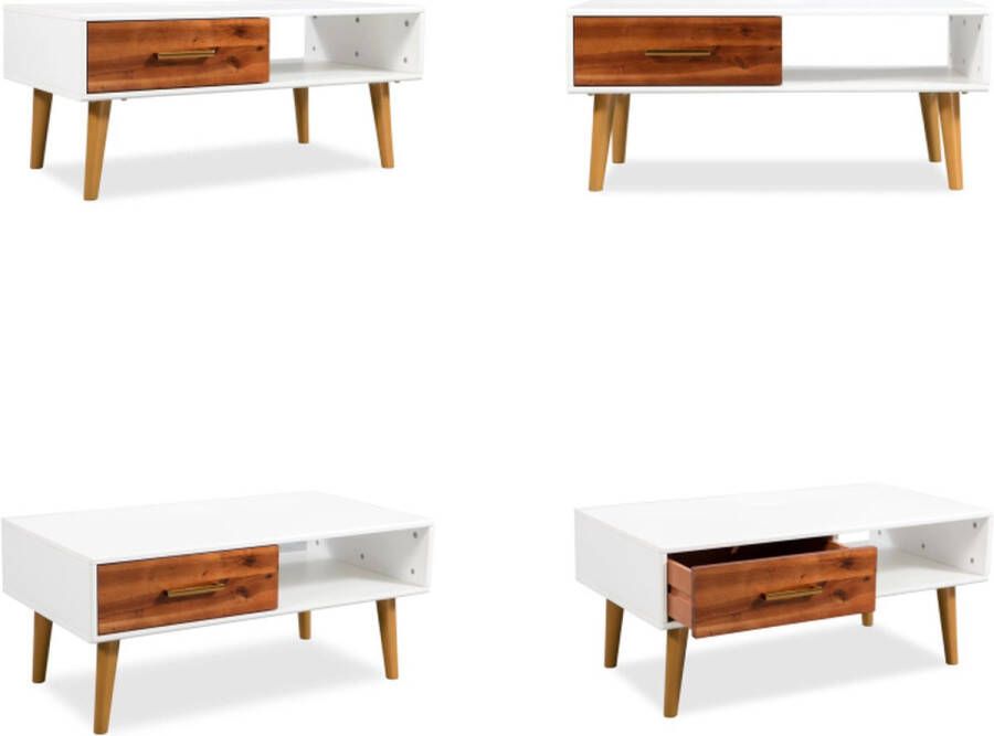 VidaXL Salontafel 90x50x40 cm massief acaciahout Salontafel Salontafels Bijzettafel Bijzettafels
