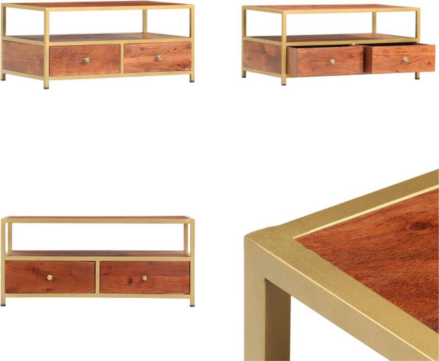 VidaXL Salontafel 90x50x40 cm massief acaciahout Salontafel Salontafels Tafel Tafels