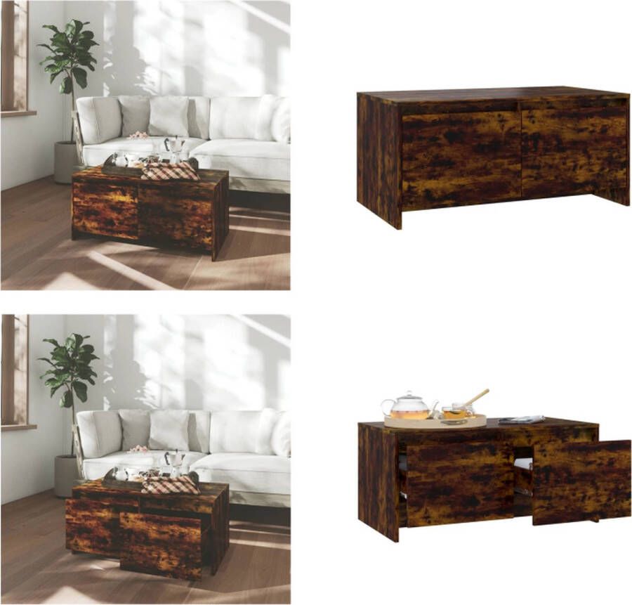 VidaXL Salontafel 90x50x41 5 cm bewerkt hout gerookt eikenkleurig Salontafel Salontafels Koffie Tafel Salon Tafel