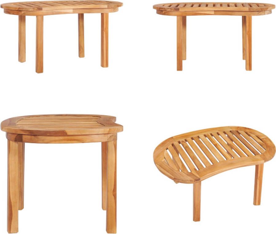 VidaXL Salontafel 90x50x45 cm massief teakhout Salontafel Salontafels Koffie Tafel Koffie Tafels