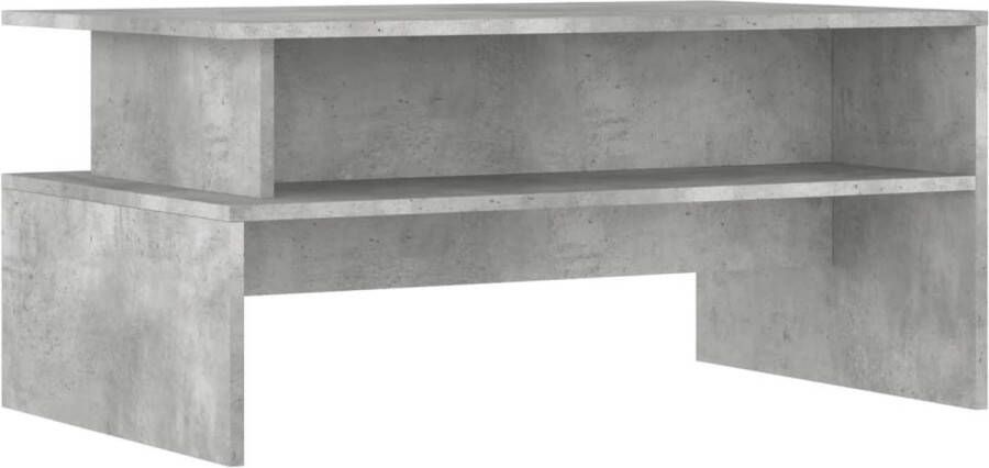 VidaXL -Salontafel-90x55x42 5-cm-bewerkt-hout-betongrijs - Foto 2