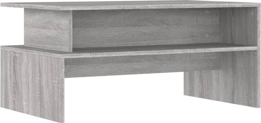 VidaXL -Salontafel-90x55x42 5-cm-bewerkt-hout-grijs-sonoma-eikenkleur - Foto 2